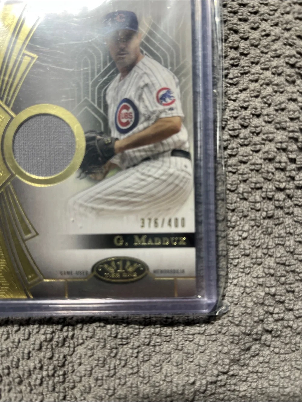 2023 Tier One Greg Maddux game used jersey Relic 376/400 #TIR-GM